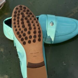 Tory Burch Blue Leather Flats